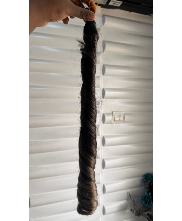 Grey mix French curls