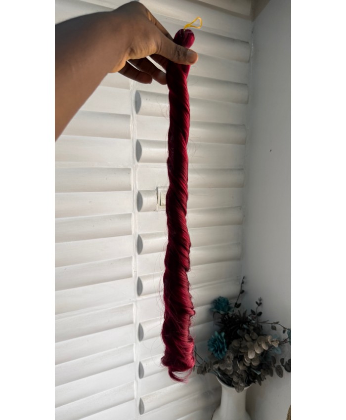 Burgundy French curls 